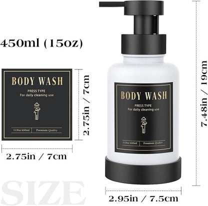 Luxspire Foaming Soap Dispenser, Glass Foam Pump Soap Dispenser, Non-Slip Hand - Image 8