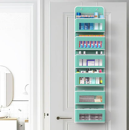 Simple Houseware 6 Clear Window Pocket Over Closet Door Storage Hanging - Image 5