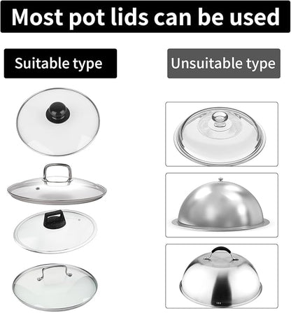 Pot Lid Holder While Cooking, 304 Stainless Steel Spoon Rest - Image 3