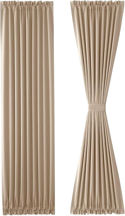 DWCN French Door Curtains – Rod Pocket Thermal Blackout Curtain - Image 7