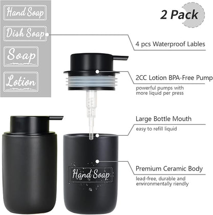 BosilunLife Black Soap Dispenser Set - Image 2