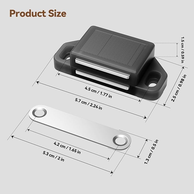 Cabinet Magnetic Catch Door Latch 30LB for Kitchen Drawer Magnets to Stay Closed Magnetic Catch Closet for Drawer（Black 12 Pack）