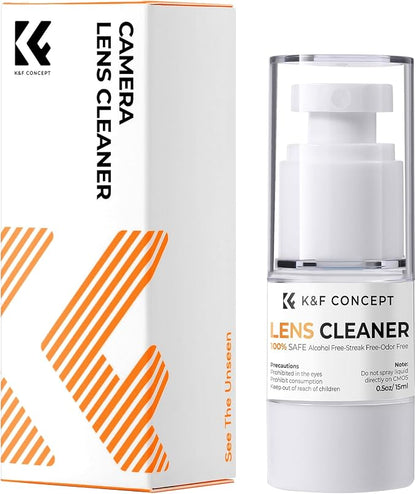 K&F CONCEPT Spray and Microfiber Lens Cleaner Care Kit, Non-Flammable Camera by KFCONCEPT