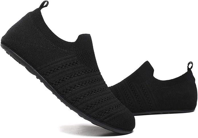 QZKDM Lightweight Slip on Grip Indoor House Slippers Barefoot Non Slip Home - Image 5