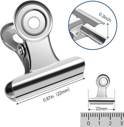 30 Pack Small Bull Clips 0.87 Inch Mini Metal Hinge Clips Binder Paper Hinge - Image 2