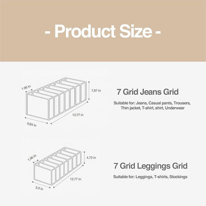 Wardrobe Clothes Organizer, 7 Grids Washable Portable Closet Organizer Mesh - Image 7