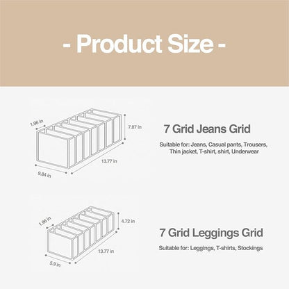 Wardrobe Clothes Organizer 7 Grids Portable Closet Organizer Mesh Separation - Image 7