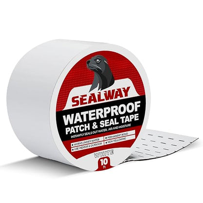 White RV Roof Sealant Tape, UV-Resistant, Weatherproof Patch by Unknown
