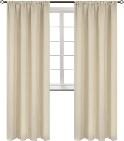 BGment Beige Room Darkening Curtains 84 Inches Length by BGment