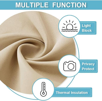 RYB HOME Dorm Curtains Room Darkening, 45 inch Length Privacy Window Treatment - Image 6