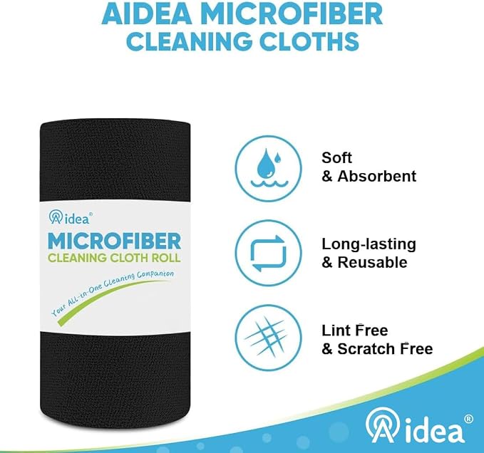 AIDEA Microfiber Cleaning Cloth Roll, Reusable Paper Towels Tear Away Cloth - Image 3