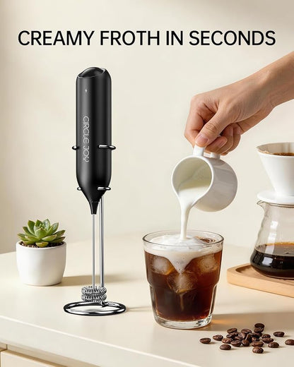 CIRCLE JOY Electric Rechargeable Milk Frother Handheld - Image 8