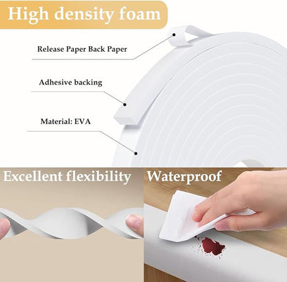 Weather Stripping Door Seal White, 1/2Inch Wide X 1/4 Inch Thick, Air - Image 3