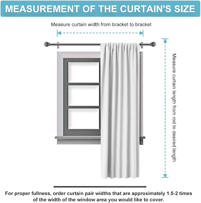 RYB HOME Room Darkening Curtains Bedroom Window Draperies Sunlight Shades Panels - Image 8