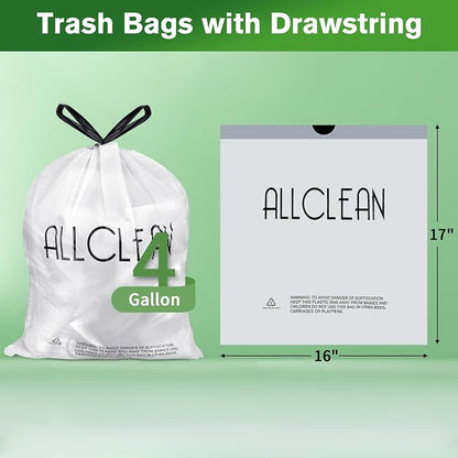 Trash Bags 4 Gallon Small Kitchen Drawstring Bathroom Garbage Bags, Fit 2-4 Gal - Image 6
