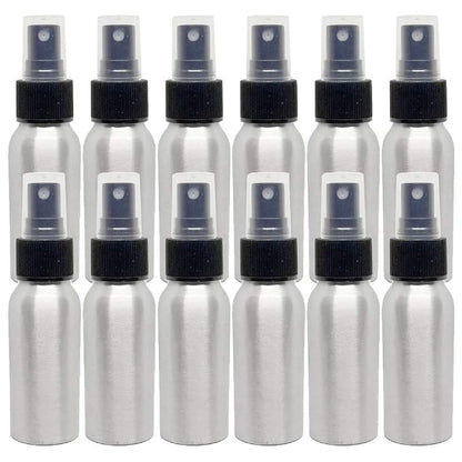 2 fl oz Aluminum Bottle with Black Spray Cap by Greenals
