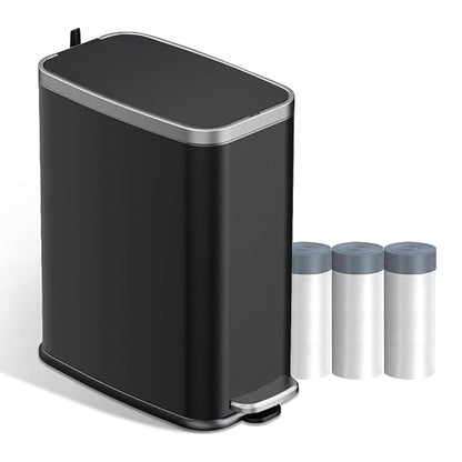 Stainless Steel Bathroom Trash Can by trashcan