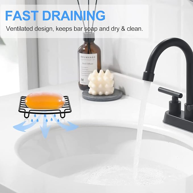 Bar Soap Dish Holder for Shower Bathroom Stainless Steel Rust Proof Self - Image 3