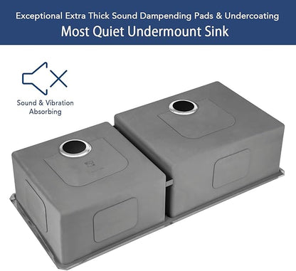 17 in. x 15 in. x 9 in. 16-Gauge Stainless Steel Undermount Single Bowl Bar Prep Kitchen Sink with Collapsible Colander Set and Strainer