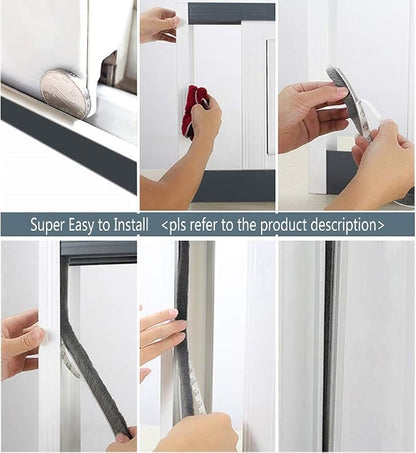 Window Weather Stripping Brush for Sliding Door Frame, Pile Self Adhesive - Image 7