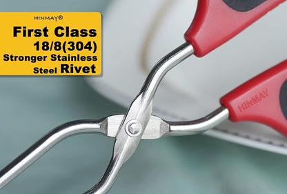 HINMAY 13-Inch Stainless Steel Scissor Tongs - Image 4