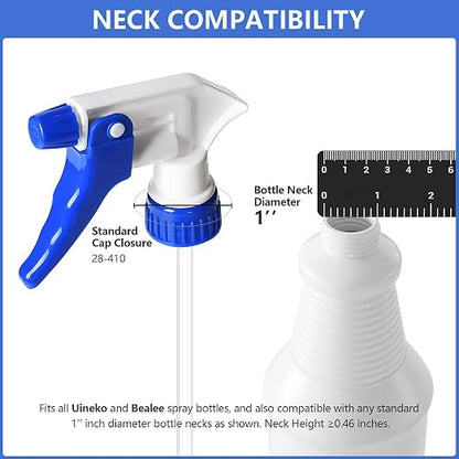 6 Pack Universal Spray Bottle Replacement Nozzle, Mist & Stream Trigger Sprayer - Image 3