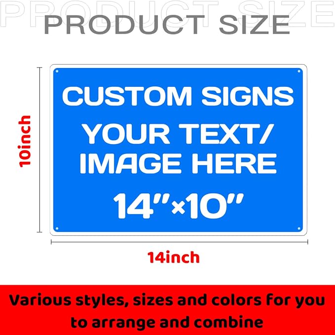 Repaly Personalized signs, Aluminum Weatherproof Metal Sign Multiple Sizes - Image 2