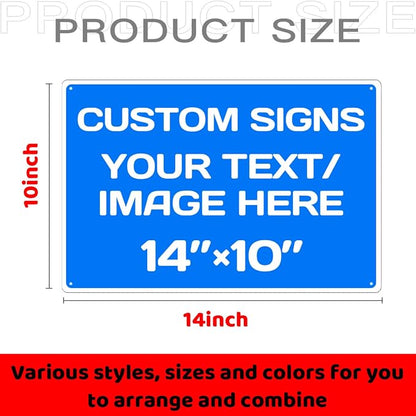 Repaly Personalized signs, Aluminum Weatherproof Metal Sign Multiple Sizes - Image 2