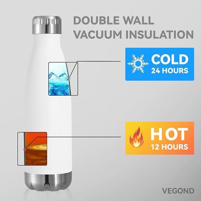VEGOND 17oz Stainless Steel Water Bottles Bulk, Reusable Metal Sports Bottle - Image 5