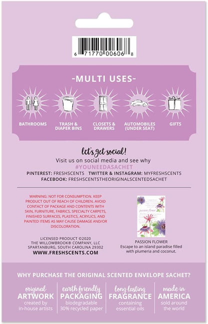 WILLOWBROOK | Fresh Scents Scented Sachet Packet | Passion Flower | Air - Image 5