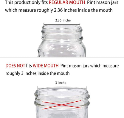 Amolliar Mason Jar Liquid Soap Dispenser Lids, 304 Stainless Steel Pump16oz - Image 7