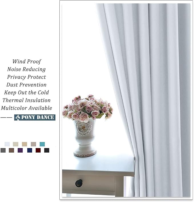 PONY DANCE White Window Curtains - Image 6