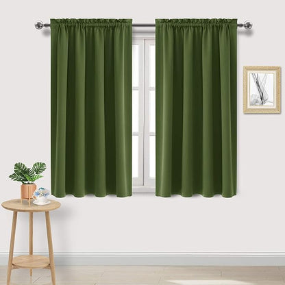 DWCN Olive Green Room Darkening Blackout Curtains by DWCN