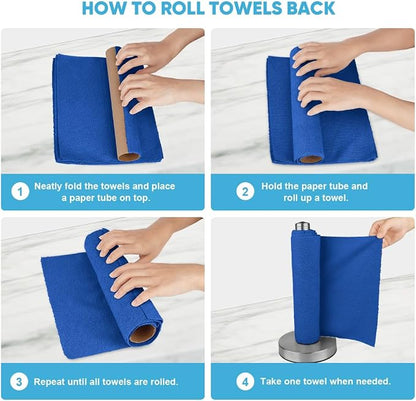 AIDEA Microfiber Cleaning Cloth Roll, Shop Towels 55 Sheets Washable, - Image 7