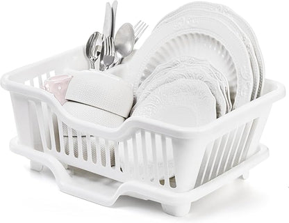 Noamus 2-Piece Plastic Dish Drying Rack, Heavy Duty Sink Set Dish Rack - Image 8