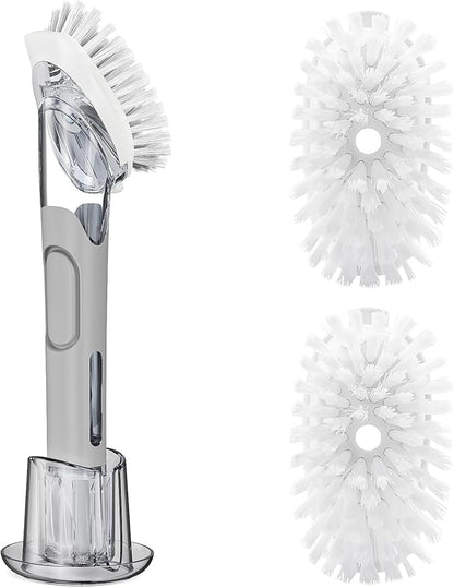 Soap Dispensing Replacement Dish Brush Storage Set by RIMAY