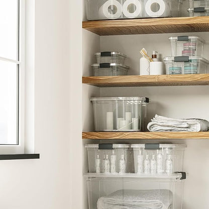 Superio Storage Bins with Lids- 4 Pack, 4.5 Qt Clear Boxes - Image 9