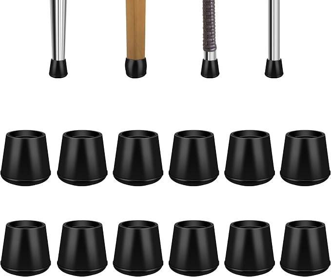 1-1/4” Round Rubber Chair Leg Tips Caps, Chair Leg Floor Protectors Furniture by VOCOMO