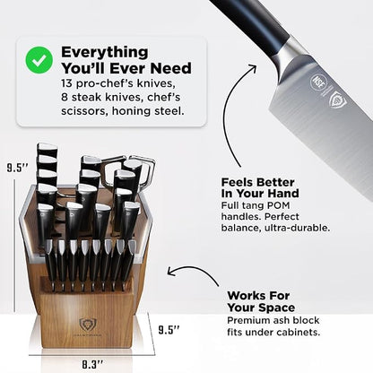 Dalstrong 24-Piece Knife Block Set — Forged German Steel, Steak Knives — - Image 5