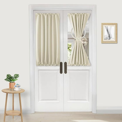 DWCN French Door Curtains – Rod Pocket Thermal Blackout Curtain by DWCN