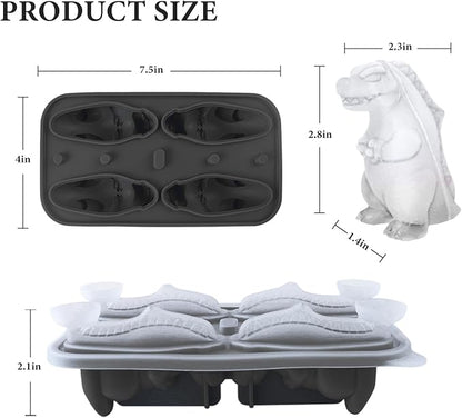 Dinosaur Ice Cube Tray, Silicone Ice Trays - Image 2
