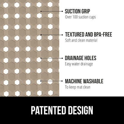 GORILLA GRIP Patented Square Shower Stall Mat, Small Bathtub Floor Mats - Image 2