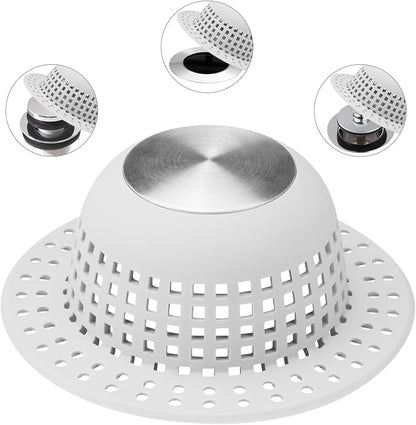 Shower Drain Hair Catcher, Bathtub Drain Cover Foldable Silicone Shower & Tub by SayGoodbyetoHairClogging
