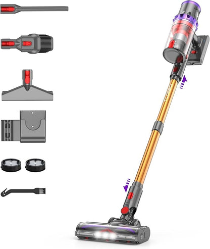 Coovy Cordless Vacuum Cleaner SU7, 580W 50Kpa 75 Minutes Runtime Stick Vacuum by Coovy
