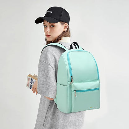 OMOUBOI Casual Daypacks Superbreak Backpack 14 inch Laptop Backpack for Women & Men Fits Tourism Business (Cyan)