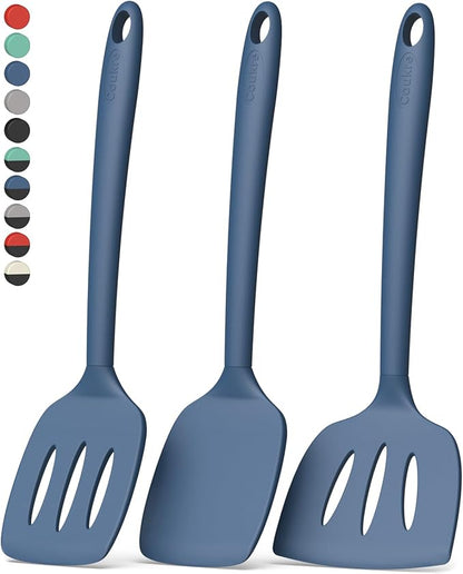 Coukre 3 Pack Silicone Spatula Set, High Heat Resistant, Fish Spatula, Solid & by Coukre