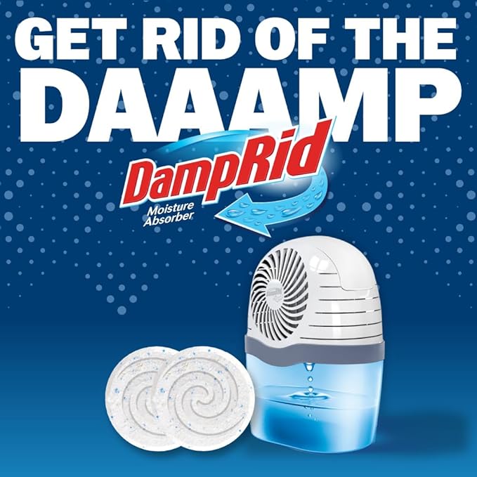 DampRid Moisture Absorber Drop-in Tablet Refill Pack, Fragrance Free, 15.8 oz., 4 Pack, Attract and Trap Excess Moisture and Eliminate Musty Odors for Cleaner, Fresher Air