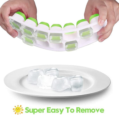 Silicone Ice Cube Tray, 4 Pack Easy-Release & Flexible 14-Ice Cube Trays - Image 2