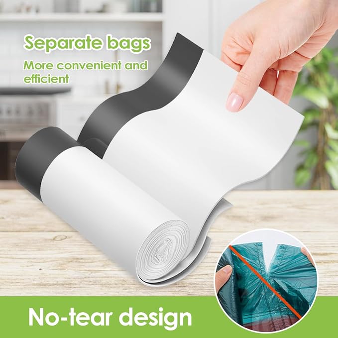 4 Gallon 320 Counts Strong Drawstring Trash Bags Garbage Bags by Teivio - Image 3
