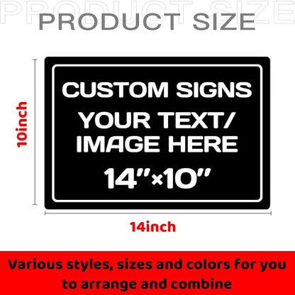 custom signs, Aluminum Weatherproof Metal Sign Multiple Sizes Custom - Image 2